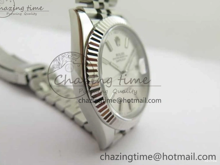 MiroTime 0101 SoftTouch DateJust 41 126334 ZF 1:1 Best Edition 904L Steel Silver Dial Stick Marker on Jubilee Bracelet A 2437
